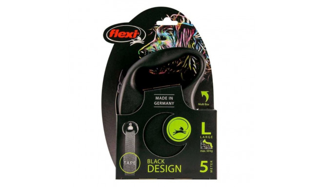 Dog Lead - Flexi Black Design L 5m