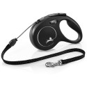 Dog Lead - Flexi Classic Retractable Cord 5m Black