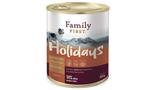 Wet Dog Food - Family First Holidays Adult Lamb, Beef, Potato 800g
