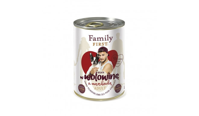Wet Dog Food - FAMILY FIRST Adult Beef With Carrots 400g