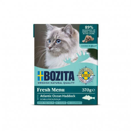 Cat Food - BOZITA Haddock in Jelly Wet Food 370 g Grain-Free Gluten-Free