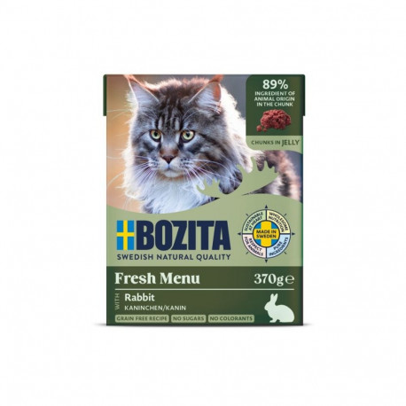 Cat Food - BOZITA Rabbit in Jelly Wet Cat Food 370g Grain-Free