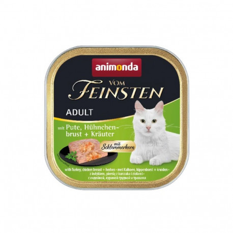 Cat Food - ANIMONDA Vom Feinsten Adult Turkey Chicken Breast Herbs 100g