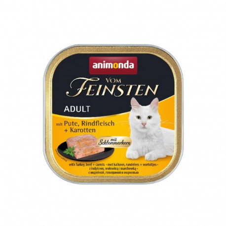 Cat Food - ANIMONDA Vom Feinsten Adult Turkey Beef Carrots 100g Gluten-Free