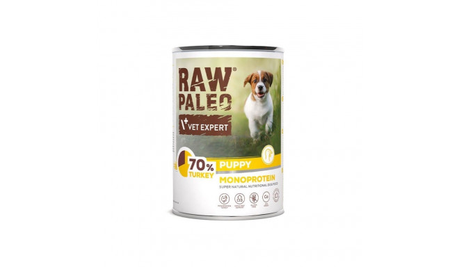 Wet Dog Food - RAW PALEO Puppy Turkey Monoprotein 400g