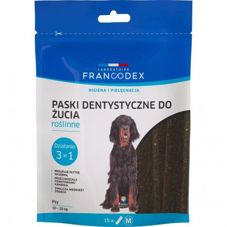 Dental Treat - Francodex Dental Strips M for Medium Dogs 15 Pack