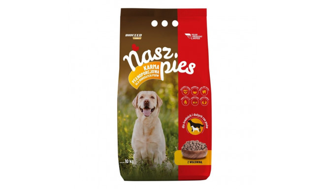 Dry Dog Food - BIOFEED Nasz Pies Beef for Medium & Large Breeds 15kg