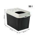 Cat Litter Box - Rotho Berty Eco, Black