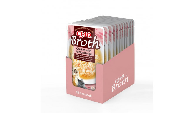 Cat Treats - INABA Ciao Broth Chicken & Salmon 12x40g Grain-Free