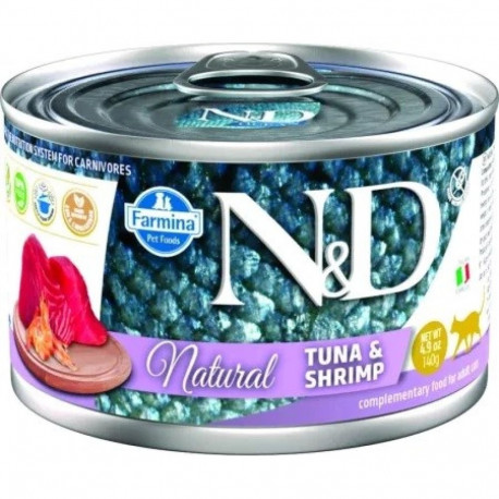 Wet Cat Food - Farmina N&d Cat Natural Tuna&shrimp 140g