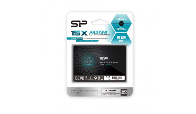 Solid State Drive - Silicon Power Ace A55 2.5" 512GB 3D Tlc