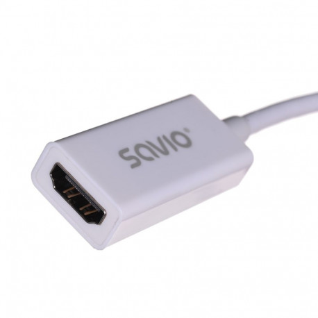 Video Adapter - Savio Cl-57 Mini DisplayPort HDMI Adapter 0.2m White