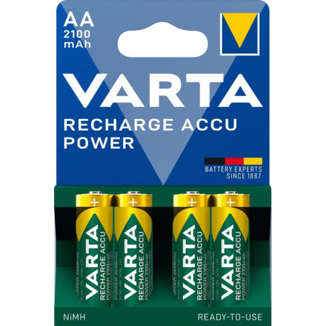 Battery - VARTA AA Recharge Accu Power 2100mAh 4 Pack NiMH