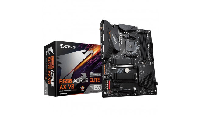 Motherboard - GIGABYTE B550 AORUS ELITE AX V2, Ryzen 5000, 12+2 VRM, Wi-Fi 6E, 2.5GbE LAN