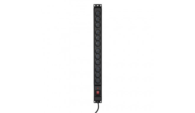 Power Strip - Activejet Combo 12 Socket 3m Black