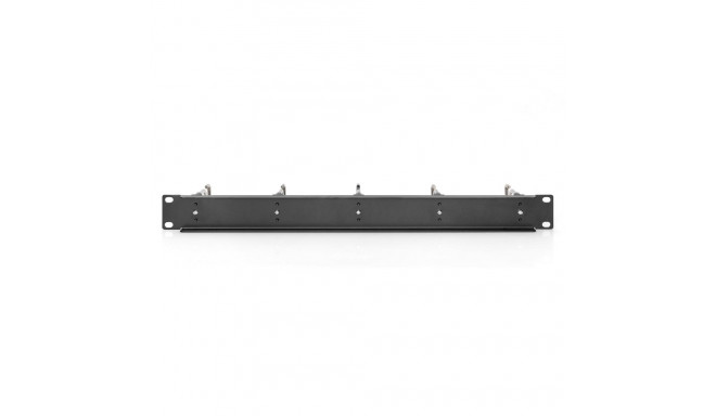 Cable Management Panel - Digitus 1U Steel with Rings Black