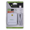 USB Card Reader - Techly Compact Writer, White