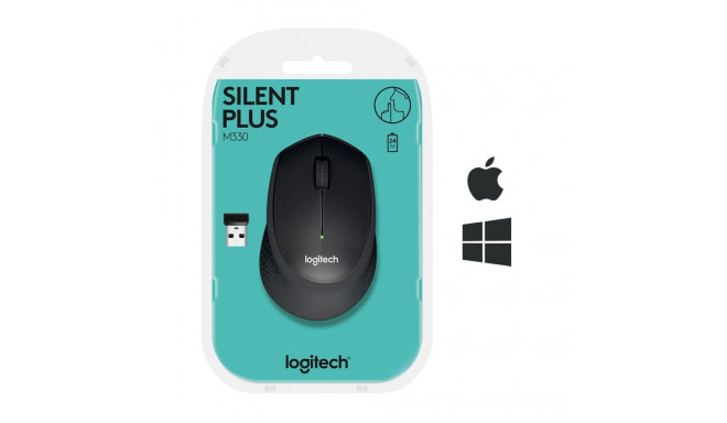 Computer Mouse - Logitech M330 Silent Plus Black