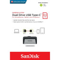 USB Flash Drive - Sandisk Ultra Dual Drive 64GB USB Type-C 3.2 Gen 1 Black and Silver