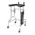 Ergonomic Walker - Adjustable Pulpit Style with 4 Wheels Grey/Black