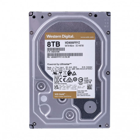 HDD - Western Digital Gold WD8005FRYZ 8TB 7200RPM SATA III 128MB Buffer