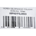 Cellophane Bag - 40/50+5KT 100PCS Translucent White