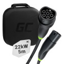 Electric Vehicle Charger - Green Cell Evkabgc01 Black 3m/5m Type 2