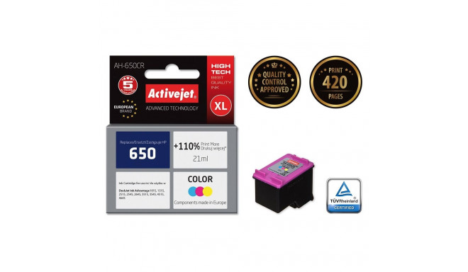 Ink Cartridge - Activejet Ah-650cr, Black