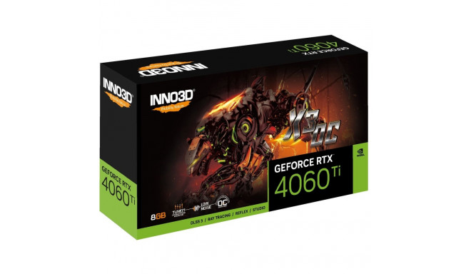 Graphics Card - Inno3d Geforce Rtx 4060 Ti X3 Oc 8GB Gddr6 Dlss 3