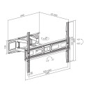 TV Mount - Maclean MC-710N Max VESA 600x400 for Curved TVs Black