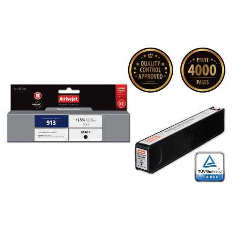 Ink Cartridge - Activejet AH-913BR Compatible HP 913 70ml Black