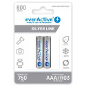 Rechargeable Batteries - everActive Ni-MH R03 AAA 800 mAh Silver Line 2 Pack Rechargeable Batteries - everActive Ni-MH R03 AAA 800 mAh Silver Line 2 Pack