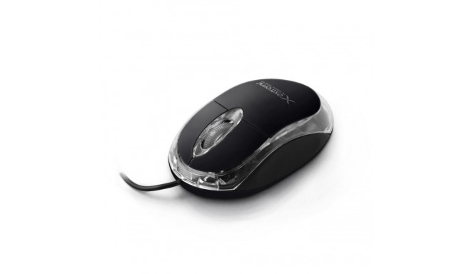 Mouse - TITANUM XM102K Optical 1000 DPI USB Type-A Ambidextrous Black, Chrome