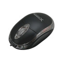 Mouse - TITANUM XM102K Optical 1000 DPI USB Type-A Ambidextrous Black, Chrome