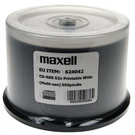 CD-R Disc - MAXELL 700MB 52x 80min 50pcs Spindle for Printing