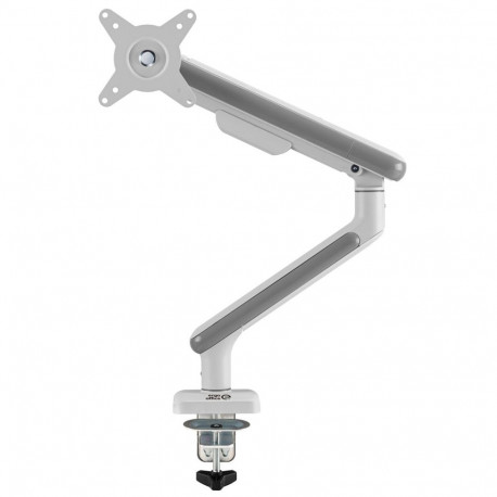 Monitor Holder - Ergo Office Er-751 Adjustable Desk Holder White And Silver Colors.