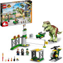 LEGO 76944 Jurassic World T. Rex Breakout Construction Toy (Set with Dinosaur Figure, Helicopter, Ai