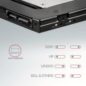 Axagon RSS-CD09 2.5 SSD/HDD caddy into DVD slot 9.5 mm LED ALU interface cards/adapter Internal SATA