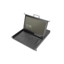 Digitus 17&quot; HD LCD KVM console, 8 HDMI ports, US keyboard