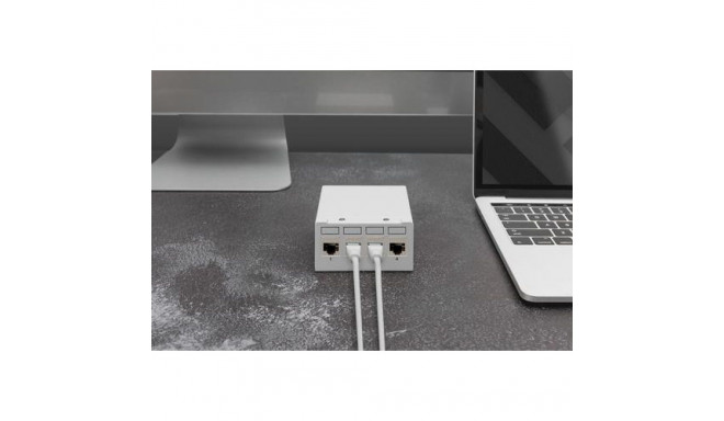 Digitus Cat. 6A keystone module, shielded with intelligent cable manager - 4 pcs.