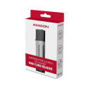 Axagon CRE-DAC USB-C+ USB-A 5 Gbps MINI 2-slot &amp; lun SD/microSD card reader USB 3.0 Type-A/T