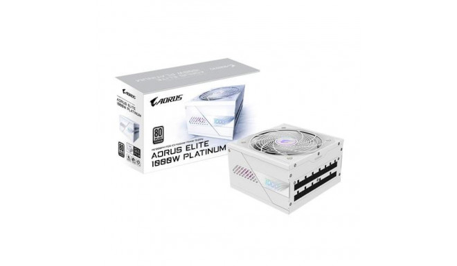 GIGABYTE AORUS ELITE P1000W ICE Power Supply Unit - PCIe 5.0, 80 PLUS Platinum, Fully modular design