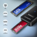 Axagon ADM2-CM USB-C 10Gbps - M.2 NVMe &amp; SATA SSD adapter, 10cm USB-C cable