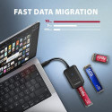Axagon ADM2-CM USB-C 10Gbps - M.2 NVMe &amp; SATA SSD adapter, 10cm USB-C cable