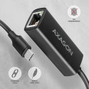 Axagon ADE-ARC USB-C 3.2 Gen 1 - Gigabit Ethernet 10/100/1000 Adapter - Adapter - Digital/Daten 1000