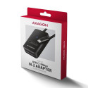 Axagon ADM2-CM USB-C 10Gbps - M.2 NVMe &amp; SATA SSD adapter, 10cm USB-C cable