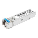 Intellinet Gigabit Fiber WDM Bi-Directional SFP Optical Transceiver Module 1000Base-BX-U (LC) Single