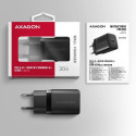 Axagon ACU-PD30 kroviklis jungiama tinkl PD 30W, 1x port USB-C, PD3.0/QC3.0/AFC/FCP/Apple Juoda Mobi