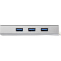 StarTech.com 3-Port Portable USB 3.0 Hub plus Gigabit Ethernet - Built-In Cable~3-Port Portable USB 