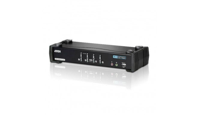 ATEN 4-Port USB DVI Dual Link KVM Switch with Audio &amp; USB 2.0 Hub (KVM cables included)